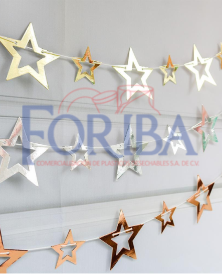 Banderin Papel Estrellas 