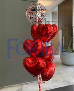 Globo Corazón Red Standard 