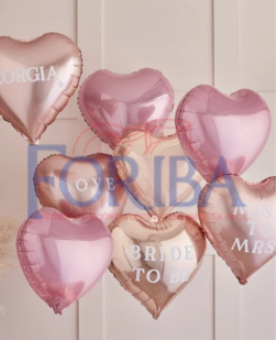 Globo Corazón Rose Standard 14"