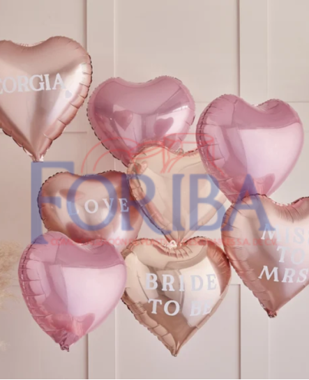 Globo Corazón Rose Standard 14"