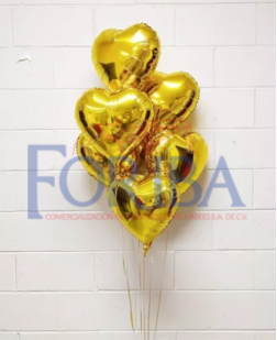 Globo Corazón Gold Standard 
