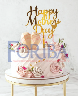 Deco Acril I Love Mom Negro