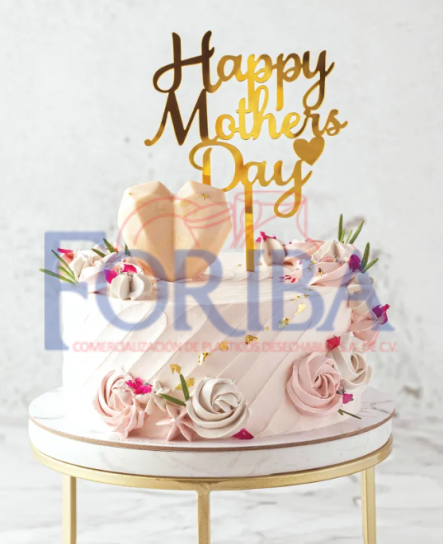 Deco Acril I Love Mom Negro