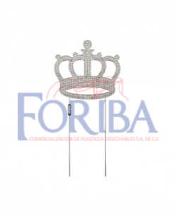 Decoración Pastel Metal Corona 