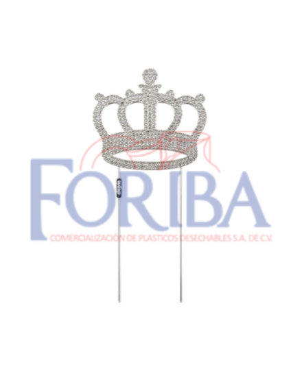 Decoración Pastel Metal Corona 