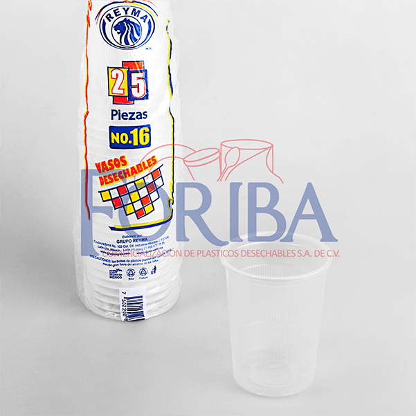 VASO PLÃSTICO REYMA: 16 CORTO, VASOS